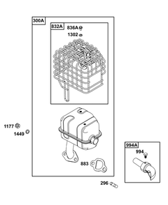 Part Location Diagram of 592551 Briggs and Stratton Arrestor-spark